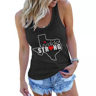 Uvalde Strong Texas Map Heart Tshirt Women Flowy Tank - Monsterry CA