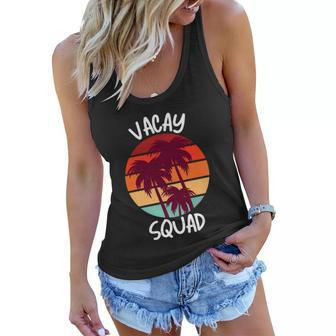 Vacay Squad Summer Vacation Family Friends Trip Palm Trees Women Flowy Tank - Monsterry UK