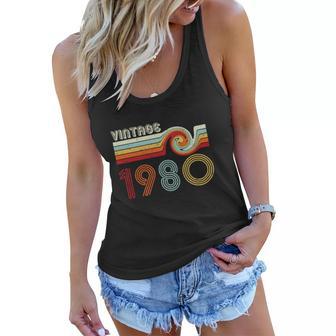 Vintage 1980 Retro Birthday Gift Graphic Design Printed Casual Daily Basic Women Flowy Tank - Thegiftio UK