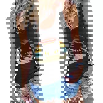 Vintage Black Cat Lover Retro Style Cats Gift Tshirt Graphic Design Printed Casual Daily Basic Women Flowy Tank - Thegiftio