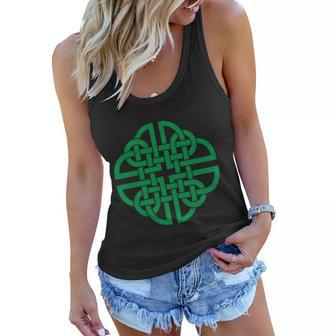 Vintage Celtic Knot Shield St Patricks Day Graphic Design Printed Casual Daily Basic Women Flowy Tank - Thegiftio UK