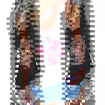 Vintage Christmas Poodle Pinecone Holly Wreath Graphic Design Printed Casual Daily Basic Women Flowy Tank - Thegiftio