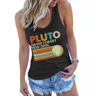 Vintage Colors Pluto Never Forget 1930-2006 Tshirt Women Flowy Tank - Monsterry DE