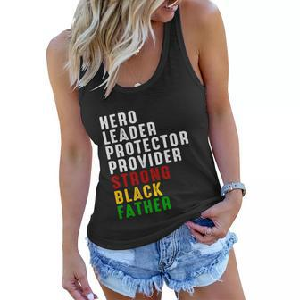 Vintage Fathers Day Strong African American Black Women Flowy Tank - Monsterry