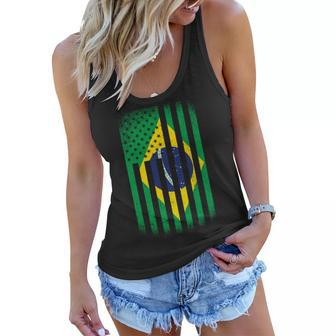 Vintage Flag Of Brazil Tshirt Women Flowy Tank - Monsterry CA