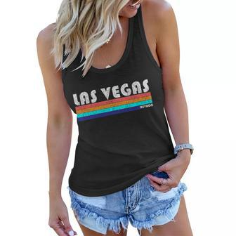 Vintage Las Vegas Nevada Stripe Logo Women Flowy Tank - Monsterry UK