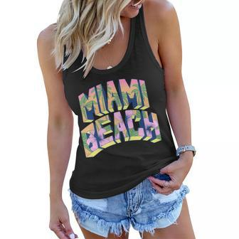 Vintage Miami Beach Tshirt Women Flowy Tank - Monsterry AU