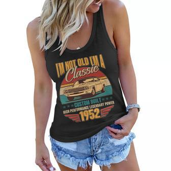 Vintage Retro Im Not Old Im A Classic 1952 70Th Birthday Classic Car Lover Women Flowy Tank - Monsterry