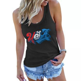 Vintage Usa Independence Day 4Th Of July Summer Typography Women Flowy Tank - Monsterry