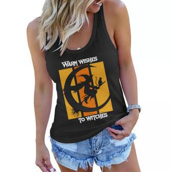 Warm Wishes To Witches Halloween Quote Women Flowy Tank - Monsterry UK