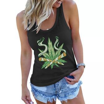 Weed Joint Cross Women Flowy Tank - Monsterry AU