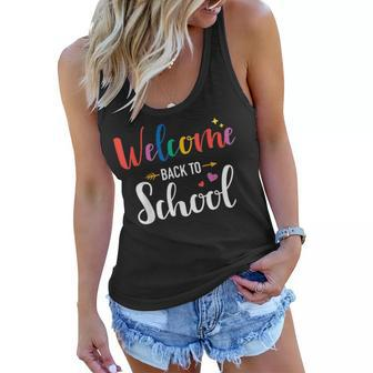 Welcome Back To School For Students And Teachers Women Flowy Tank - Thegiftio UK