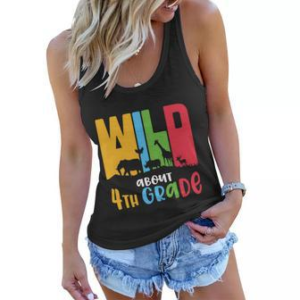 Wild About Fourth Grade First Day Of School Back To School Women Flowy Tank - Monsterry