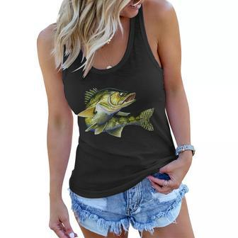 Wildlife - Walleye Tshirt Women Flowy Tank - Monsterry CA