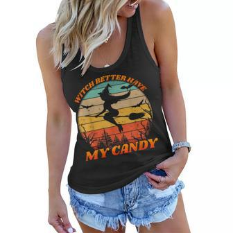 Witch Better Have My Candy Retro Halloween Witch Costume Women Flowy Tank - Seseable