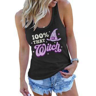 Witch Funny Halloween 100 That Witch Women Flowy Tank - Seseable