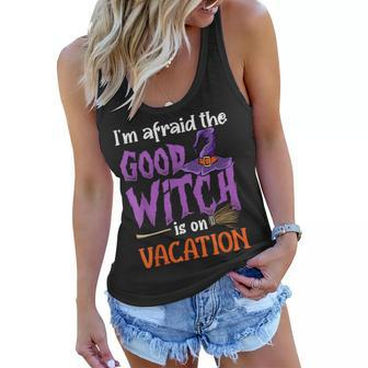 Witch Funny Halloween Broomstick Bad Witch Women Flowy Tank - Seseable