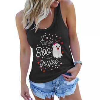 Witchy Saying Halloween Witch I Put The Boo In Boujee Women Flowy Tank - Seseable