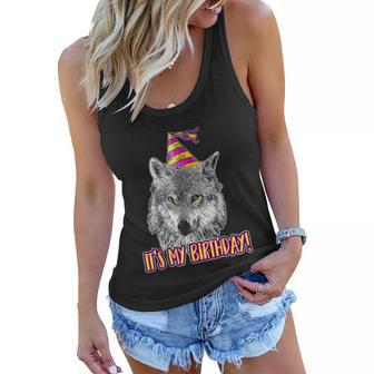 Wolf Birthday Themed Party Wolves Theme Girl Wolf Lover V2 Women Flowy Tank - Monsterry AU