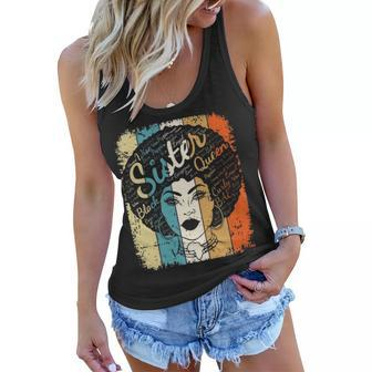 Womens African American Sister Educated Strong Black Woman Queen Women Flowy Tank - Thegiftio UK