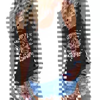 Womens Biker Lifestyle Quotes Motorcycles And Mascara Women Flowy Tank | Mazezy