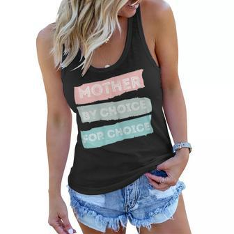 Womens Feminist Rights Mother By Choice For Choice Pro Choice Retro Women Flowy Tank - Seseable