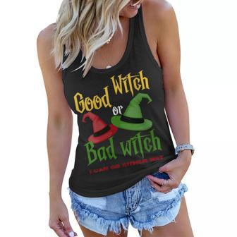 Womens Good Witch Bad Witch I Can Go Either Way Halloween Costume Women Flowy Tank - Seseable