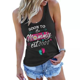 Womens Happy Mothers Day 2022 Soon To Be Mommy 2022 Women Flowy Tank - Thegiftio