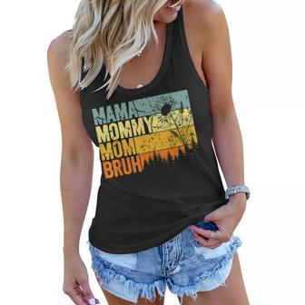 Womens Mama Mommy Mom Bruh Funny Mothers Day Vintage Women Flowy Tank - Thegiftio UK