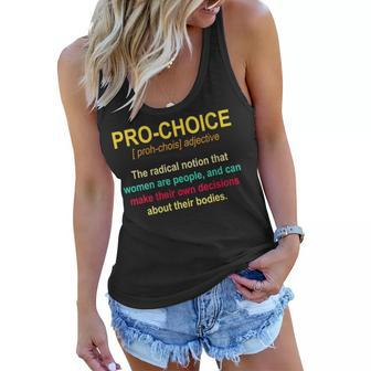 Womens Pro Choice Definition Womens Rights Feminist Retro Women Flowy Tank - Seseable