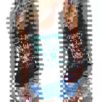 Womens Stepping Into My October Birthday With Gods Grace And Mercy Women Flowy Tank - Thegiftio