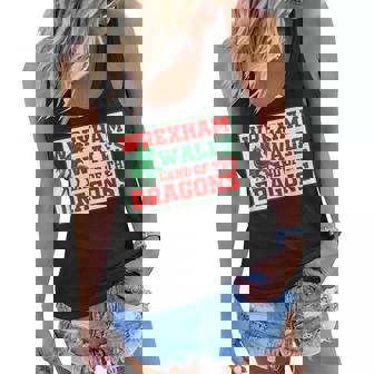 Wrexham Wales Welsh Gifts Women Flowy Tank - Thegiftio UK