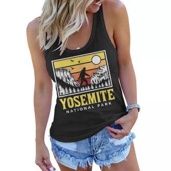 Yosemite National Park Us Bigfoot Sasquatch Yeti Funny Gift Women Flowy Tank - Seseable