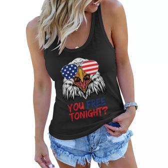 You Free Tonight Bald Eagle Mullet Usa Flag 4Th Of July Funny Gift Women Flowy Tank - Monsterry
