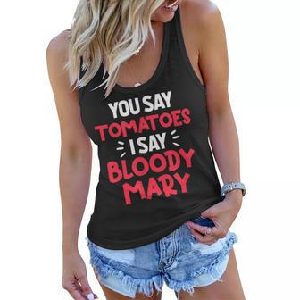 You Say Tomatoes Funny Tomato Breakfast Brunch Food Pun V2 Women Flowy Tank - Seseable