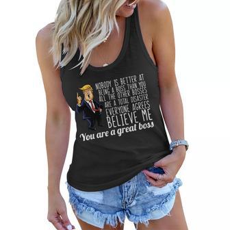 Your A Great Boss Donald Trump Tshirt Women Flowy Tank - Monsterry