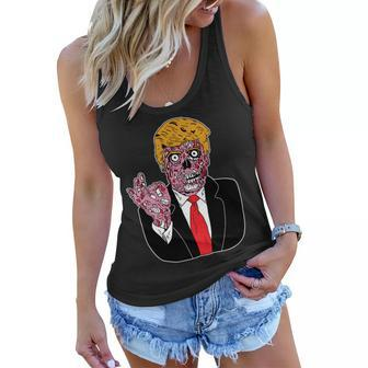 Zombie Donald Trump Funny Halloween Graphic Design Printed Casual Daily Basic Women Flowy Tank - Thegiftio UK