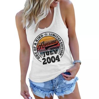 Awesome Since July 2004 18Th Birthday Gift 18 Years Old  Women Flowy Tank