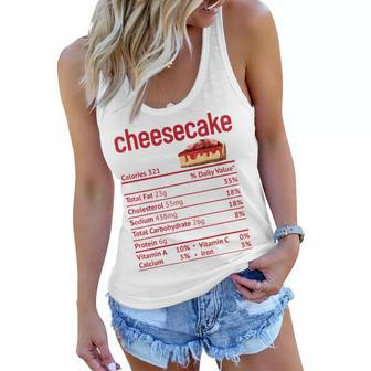 Cheesecake Nutrition Facts Funny Thanksgiving Christmas V3 Women Flowy Tank - Seseable