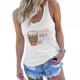 Coffee Pumpkin Spice And Everything Nice Fall Things Women Flowy Tank - Seseable