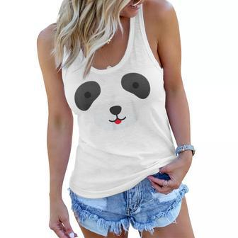 Cute Bear Panda Face Diy Easy Halloween Party Easy Costume Women Flowy Tank - Seseable