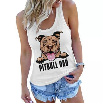 Dogs 365 Pitbull Dad Dog Pitbull Dad Gift Women Flowy Tank - Thegiftio UK