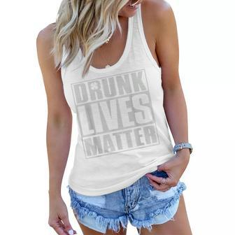 Drunk Lives Matter St Patricks Day Beer Drinking Women Flowy Tank - Thegiftio UK