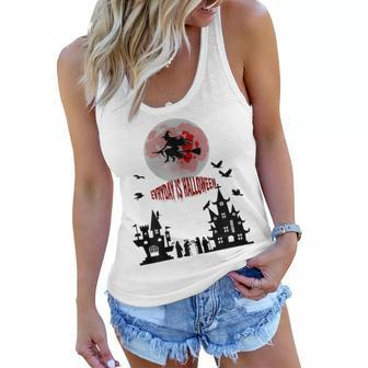 Every Day Is Halloween Witch Cool Full Moon WitchHalloween Women Flowy Tank - Thegiftio UK