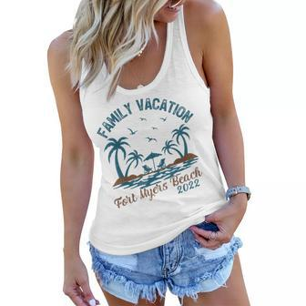 Family Vacation 2022 Palm Tree Florida Fort Myers Beach Women Flowy Tank - Seseable