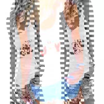 Funny Christmas Joy Cat Xmas Gift For Cat Lovers Women Flowy Tank - Seseable