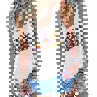 Halloween Gnomes Cute Witch Gnome Thanksgiving Fall Autumn V23 Women Flowy Tank - Thegiftio