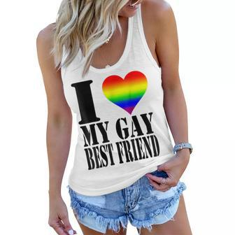 I Love My Gay Best Friend Rainbow Flag Lgbtq Pride Women Flowy Tank - Thegiftio UK