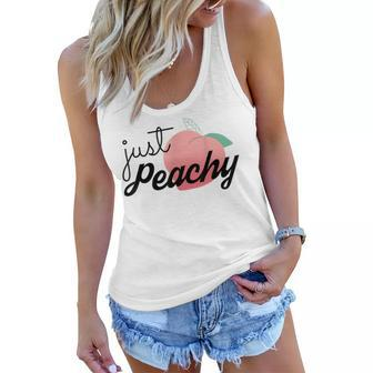Just Peachy Womens Summer Vacation Girls Trip Besties Gifts Women Flowy Tank - Thegiftio UK