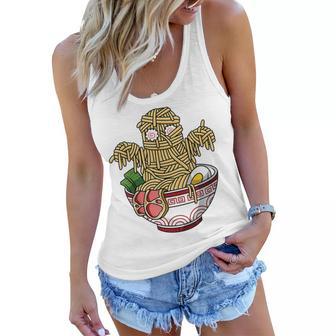 Kawaii Japanese Anime Halloween Monster Ramen Food Lovers Women Flowy Tank - Thegiftio UK